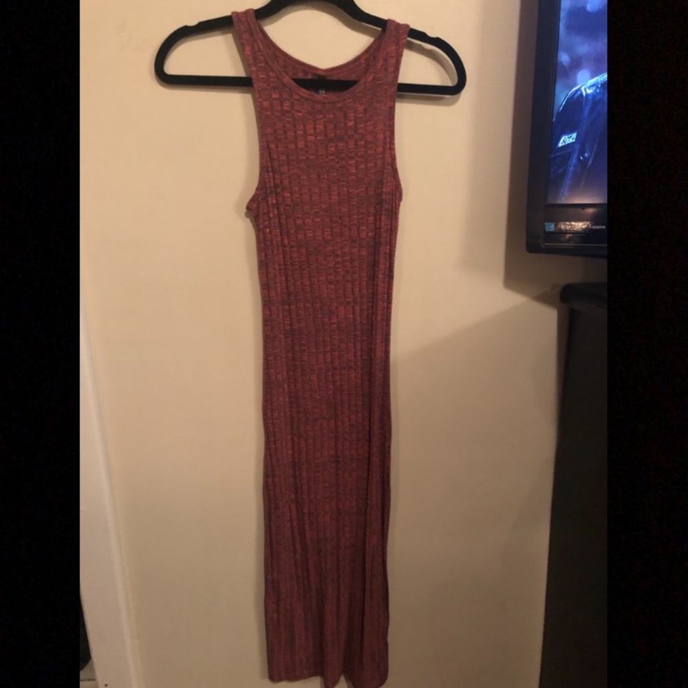 Red/Burgundy midi dress